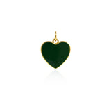 Minimalist Enamel Heart Pendant-Minimalist Bracelet/Necklace Accessories   15x14.5mm