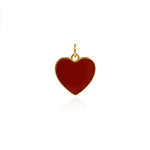 Minimalist Enamel Heart Pendant-Minimalist Bracelet/Necklace Accessories   15x14.5mm