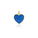 Minimalist Enamel Heart Pendant-Minimalist Bracelet/Necklace Accessories   15x14.5mm