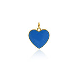 Minimalist Enamel Heart Pendant-Minimalist Bracelet/Necklace Accessories   15x14.5mm