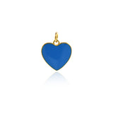Minimalist Enamel Heart Pendant-Minimalist Bracelet/Necklace Accessories   15x14.5mm