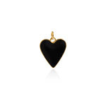 Delicate Enamel Heart Pendant-Heart Pendant-Gift for Friends   18.5x16mm