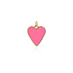 Delicate Enamel Heart Pendant-Heart Pendant-Gift for Friends   18.5x16mm