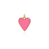 Delicate Enamel Heart Pendant-Heart Pendant-Gift for Friends   18.5x16mm