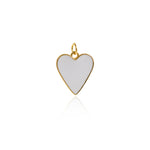 Delicate Enamel Heart Pendant-Heart Pendant-Gift for Friends   18.5x16mm