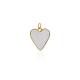 Delicate Enamel Heart Pendant-Heart Pendant-Gift for Friends   18.5x16mm