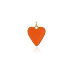 Delicate Enamel Heart Pendant-Heart Pendant-Gift for Friends   18.5x16mm