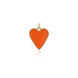 Delicate Enamel Heart Pendant-Heart Pendant-Gift for Friends   18.5x16mm