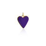 Delicate Enamel Heart Pendant-Heart Pendant-Gift for Friends   18.5x16mm