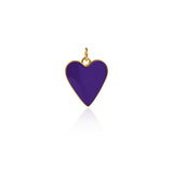Delicate Enamel Heart Pendant-Heart Pendant-Gift for Friends   18.5x16mm