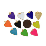 Delicate Enamel Heart Pendant-Heart Pendant-Gift for Friends   18.5x16mm