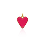 Delicate Enamel Heart Pendant-Heart Pendant-Gift for Friends   18.5x16mm