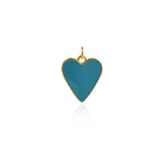 Delicate Enamel Heart Pendant-Heart Pendant-Gift for Friends   18.5x16mm