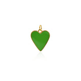 Delicate Enamel Heart Pendant-Heart Pendant-Gift for Friends   18.5x16mm