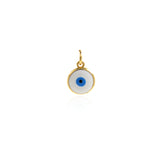 Exquisite round enamel Evil Eye Pendant-Protective Pendant-Religious Jewellery Making   10mm