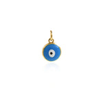 Exquisite round enamel Evil Eye Pendant-Protective Pendant-Religious Jewellery Making   10mm
