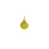 Exquisite round enamel Evil Eye Pendant-Protective Pendant-Religious Jewellery Making   10mm