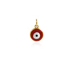 Exquisite round enamel Evil Eye Pendant-Protective Pendant-Religious Jewellery Making   10mm