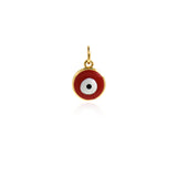 Exquisite round enamel Evil Eye Pendant-Protective Pendant-Religious Jewellery Making   10mm