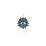 Sun Enamel Eye Pendant-Sunburst Charm-Consciousness and Spiritual Power-Personalization  21mm