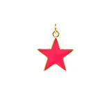 Exquisite Minimalist Enamel Star Pendant-Celestial Jewelry Charm   20.5x19mm