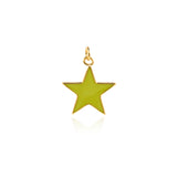 Exquisite Minimalist Enamel Star Pendant-Celestial Jewelry Charm   20.5x19mm