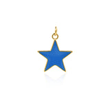 Exquisite Minimalist Enamel Star Pendant-Celestial Jewelry Charm   20.5x19mm