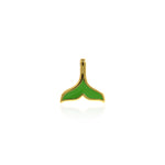 Enamel Fish Tail Pendant-Animal Jewelry-Suitable For Bracelets, Necklaces, Jewelry Accessories   18x17.5mm