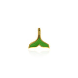 Enamel Fish Tail Pendant-Animal Jewelry-Suitable For Bracelets, Necklaces, Jewelry Accessories   18x17.5mm