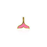 Enamel Fish Tail Pendant-Animal Jewelry-Suitable For Bracelets, Necklaces, Jewelry Accessories   18x17.5mm