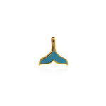 Enamel Fish Tail Pendant-Animal Jewelry-Suitable For Bracelets, Necklaces, Jewelry Accessories   18x17.5mm