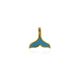 Enamel Fish Tail Pendant-Animal Jewelry-Suitable For Bracelets, Necklaces, Jewelry Accessories   18x17.5mm