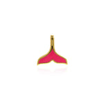 Enamel Fish Tail Pendant-Animal Jewelry-Suitable For Bracelets, Necklaces, Jewelry Accessories   18x17.5mm