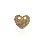 Minimalist Pavé Heart Arrow Pendant-DIY Jewelry Accessories  28x25mm
