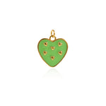 Minimalist Enamel Strawberry Pendant-DIY Jewelry Accessories  20.5x19mm