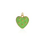 Minimalist Enamel Strawberry Pendant-DIY Jewelry Accessories  20.5x19mm