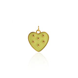 Minimalist Enamel Strawberry Pendant-DIY Jewelry Accessories  20.5x19mm