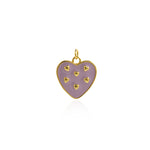 Minimalist Enamel Strawberry Pendant-DIY Jewelry Accessories  20.5x19mm