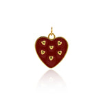 Minimalist Enamel Strawberry Pendant-DIY Jewelry Accessories  20.5x19mm