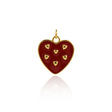 Minimalist Enamel Strawberry Pendant-DIY Jewelry Accessories  20.5x19mm