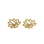 Minimalist Micro Pavé Flower of Life Connector-DIY Jewelry Accessories   24.5x24mm
