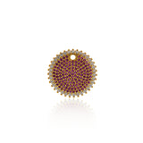 Delicate Micropavé Round Pendant-DIY Jewelry Accessories   19mm