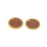 Delicate Micropavé Round Pendant-DIY Jewelry Accessories   19mm