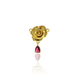 Shiny Rose Flower Pendant-DIY Jewelry Accessories  25x19mm