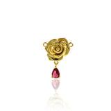 Shiny Rose Flower Pendant-DIY Jewelry Accessories  25x19mm