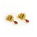 Shiny Rose Flower Pendant-DIY Jewelry Accessories  25x19mm