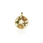 Shiny Micropavé Hollow Dragonfly Pendant-DIY Jewelry Accessories   29mm