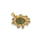 Shiny Micropavé Octopus Pendant-DIY Jewelry Accessories  28.5x28mm