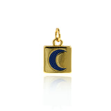 Minimalist Jewelry-Minimalist Enamel Moon Pendant-DIY Jewelry Accessories  10x10mm
