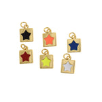 Minimalist Jewelry-Minimalist Enamel Star Pendant-DIY Jewelry Accessories  10x10mm